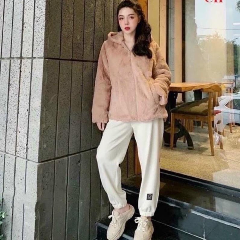 Quần Boom Tăm Logo Icon Bò Rubystore Nữ [FREESHIP]  Jogger Thun Tăm Dầy Bo Ống Năng Động Cá Tính Ulzzang