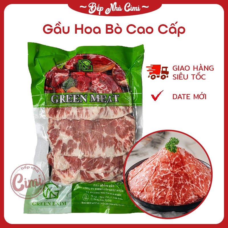 Gầu Hoa Bò Úc Cao Cấp Nhúng Lẩu - Thịt Bò Ăn Lẩu Khay 500gr - Bếp Nhà CIMI