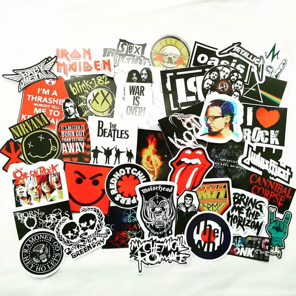 Sticker rock band  - chất tráng dày dặn dùng được ngoài trời - Bụi Rock 888