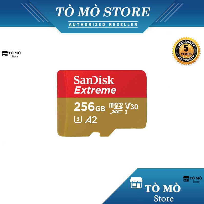 Thẻ nhớ MicroSDXC SanDisk Extreme 256GB A2 ~ 160MB/s - Bảo hành 5 năm