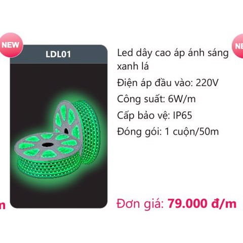 Dây đèn led 5050 Duhal 1 hàng cuộn 50m kèm nguồn