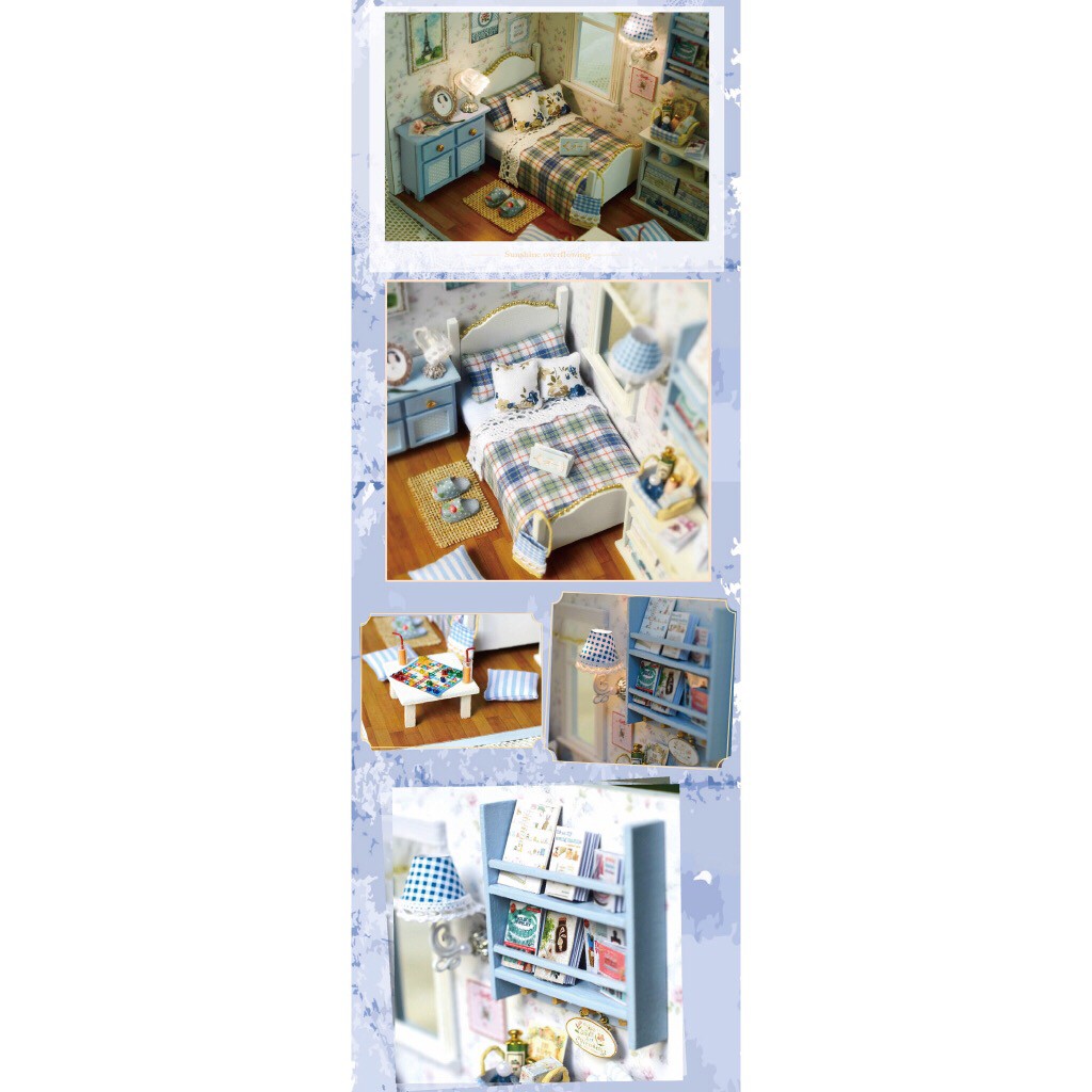 Nhà búp bê DIY mẫu Thiên thần ánh nắng siêu đẹp 3003 tặng kèm (KEO+MICA)