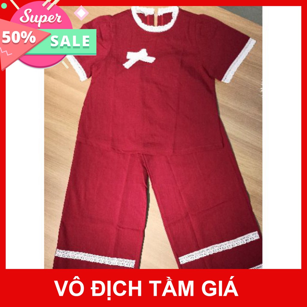 <HOT> 😍😍😍Set Đồ Bộ Mặc Nhà Phối Ren - Vải Lụa Tuyết Cao Cấp - Vải Dày Dặn - 8 Màu - Form Quần Ống Rộng Sang Chảnh | BigBuy360 - bigbuy360.vn