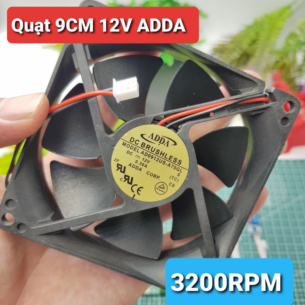 Quạt Tản Nhiệt Brushless 12V 3000RPM 95225🍀Quạt Thổi Nhiệt Hút Mùi PC 12CM 9CM 6CM