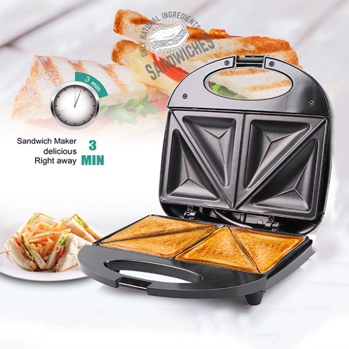 Máy nướng kẹp bánh mì Sandwich khuôn tam giác chính hãng Heger