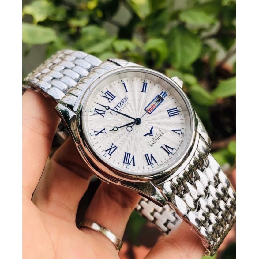 Đồng Hồ Nam citizen Sapphire CA35 Mặt vân Cọc La Mã Máy Cơ Automatic Nhật