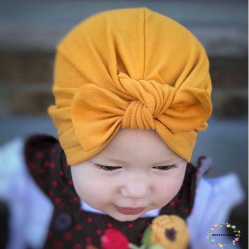 Mũ beanie mềm mại đính nơ dễ thương cho bé trai và bé gái