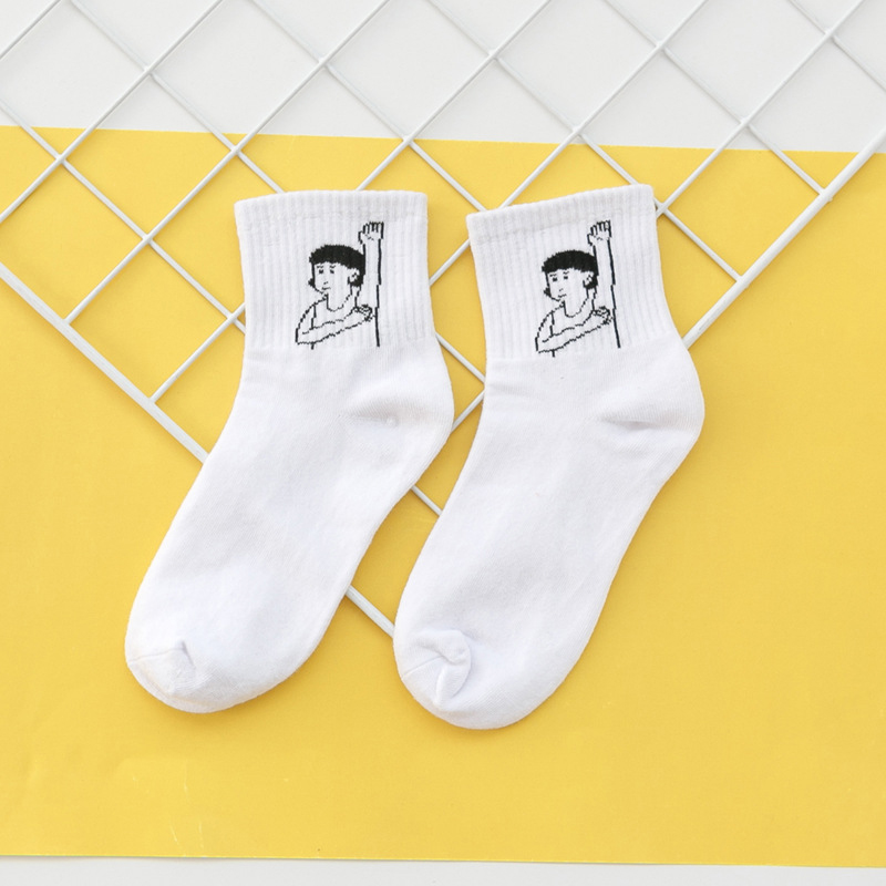 Vớ cotton in họa tiết hoạt hình dễ thương đáng yêu cho nữ