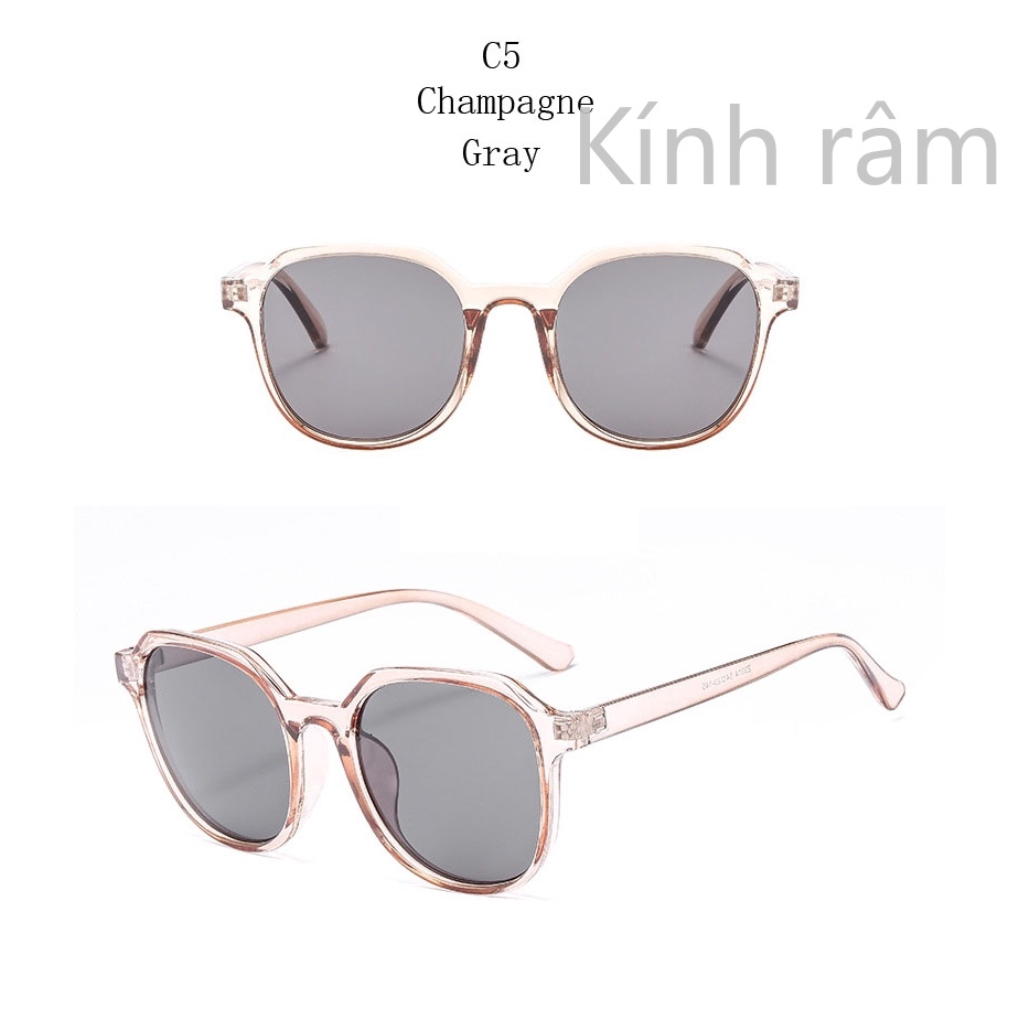 Kính mát gọng tròn vintage thời trang 3314