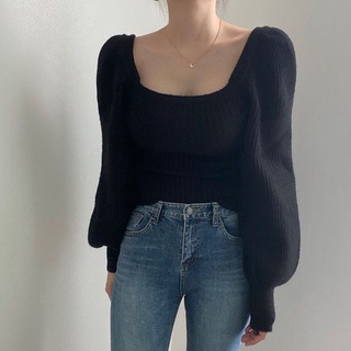 [Bigsize] Áo len cổ vuông Bigsize 55-75kg