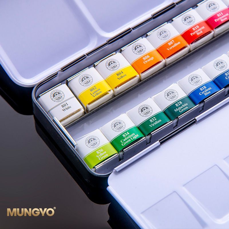 |SẴN| MÀU NƯỚC MUNGYO PROFESSIONAL SET - 12, 24, 48 MÀU - HỘP THIẾC