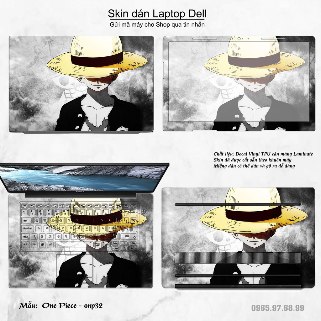 [Mã ELFLASH5 giảm 20K đơn 50K] Skin dán Laptop Dell in hình One Piece bộ 22 (inbox mã máy cho Shop)