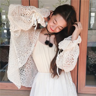 Áo khoác lưới Cardigan đi biển bao đẹp ( HÀNG ORDER )