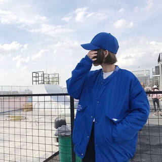 [Có Sẵn] Áo khoác bomber xanh (chần bông)