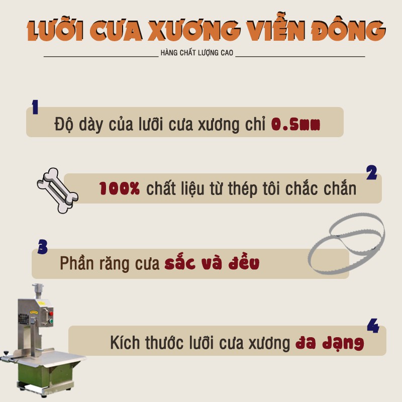 Lưỡi cưa xương, lưỡi máy cưa xương Viễn Đông