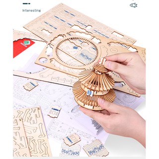 Mô hình trực thăng máy bay gỗ 3D tự lắp ráp