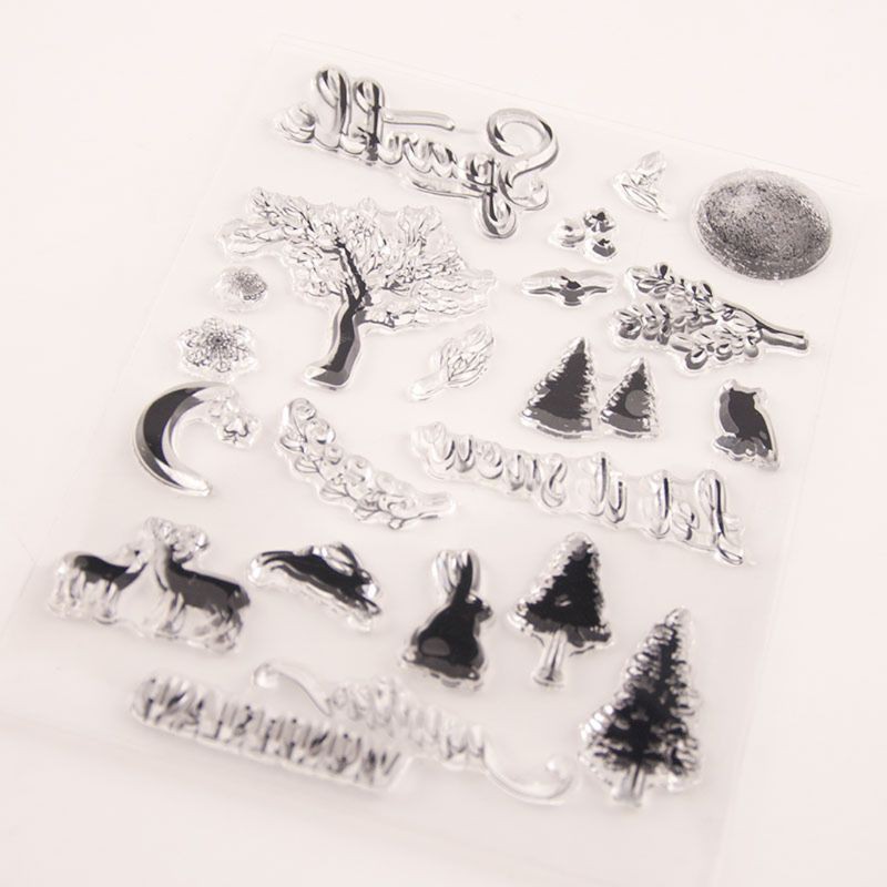 love* Tree Rabbit Deer Silicone Clear Seal Stamp DIY Scrapbooking Embossing Photo Album Decorative Paper Card Craft Art Handmade Gift
