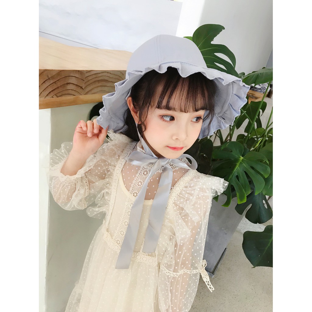 mũ tai bèo xếp ly cho bé - nc102