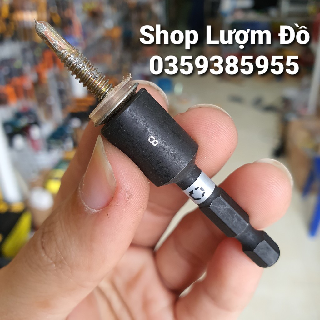Đầu bắn tôn bosch 8mm 10mm 13mm thép đen, nam châm cứng