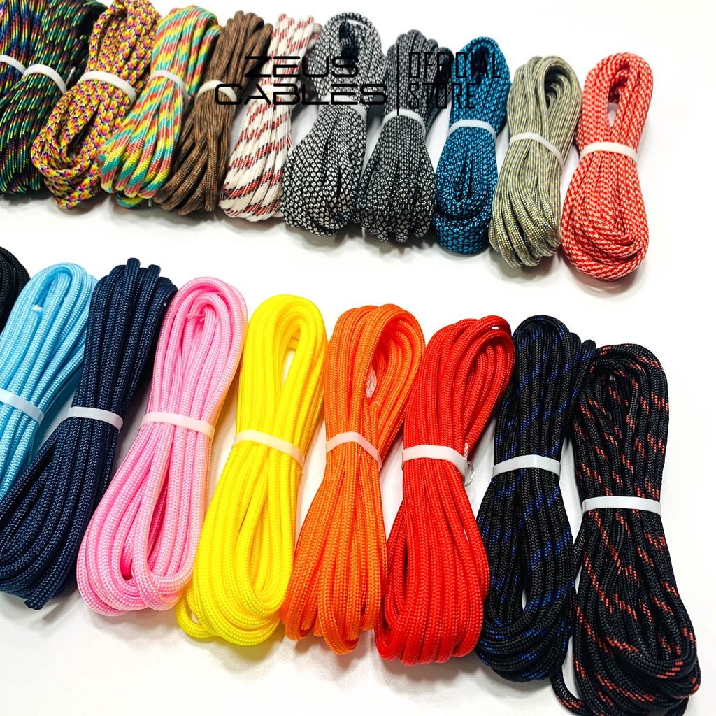 Dây Dù Paracord 7/9 Lõi 4mm Bọc Dây Cáp Custom, Đan Vòng