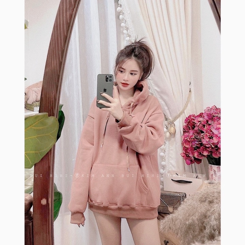 Áo hoodie nón tay dài basic