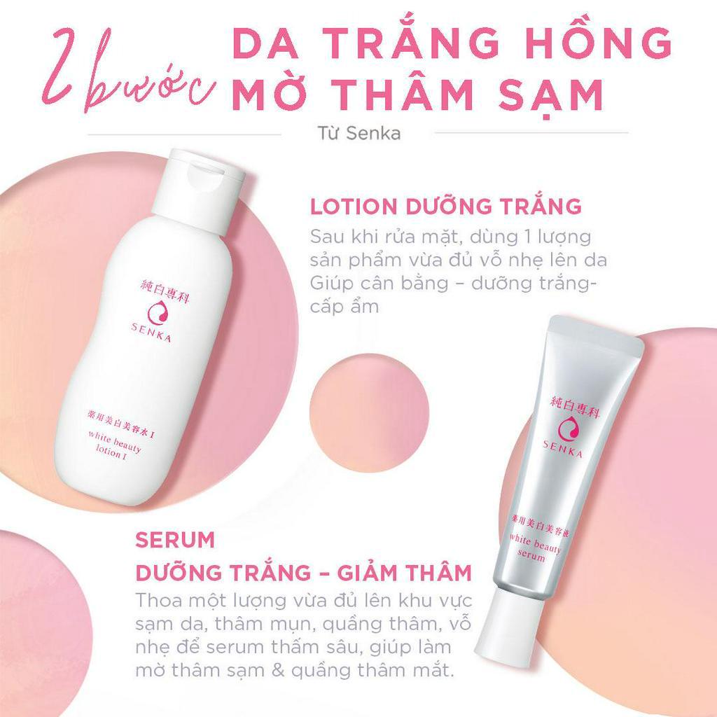 Bộ đôi Lotion và Serum dưỡng trắng Senka (200ml + 35g)