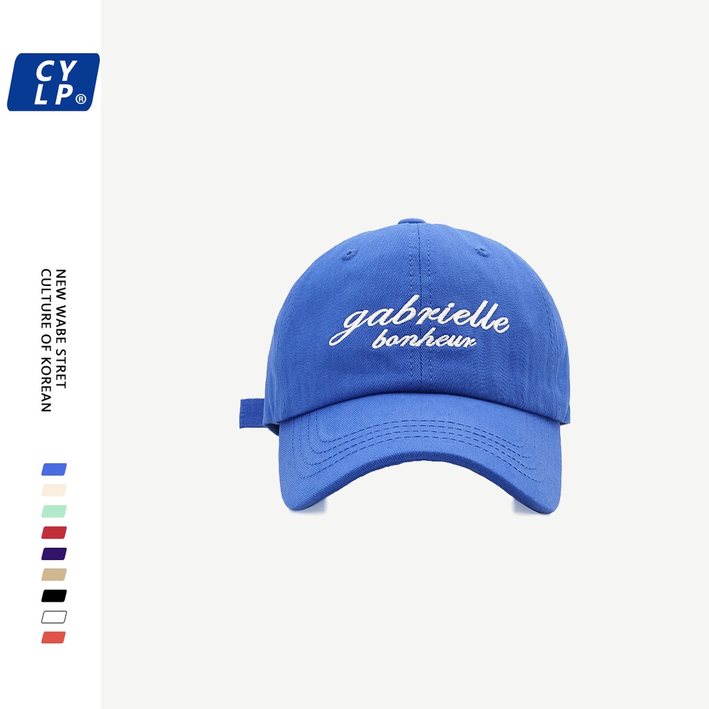 Mũ Lưỡi Trai Mềm Thêu Chữ Phong Cách Đường Phố Hàn Quốc