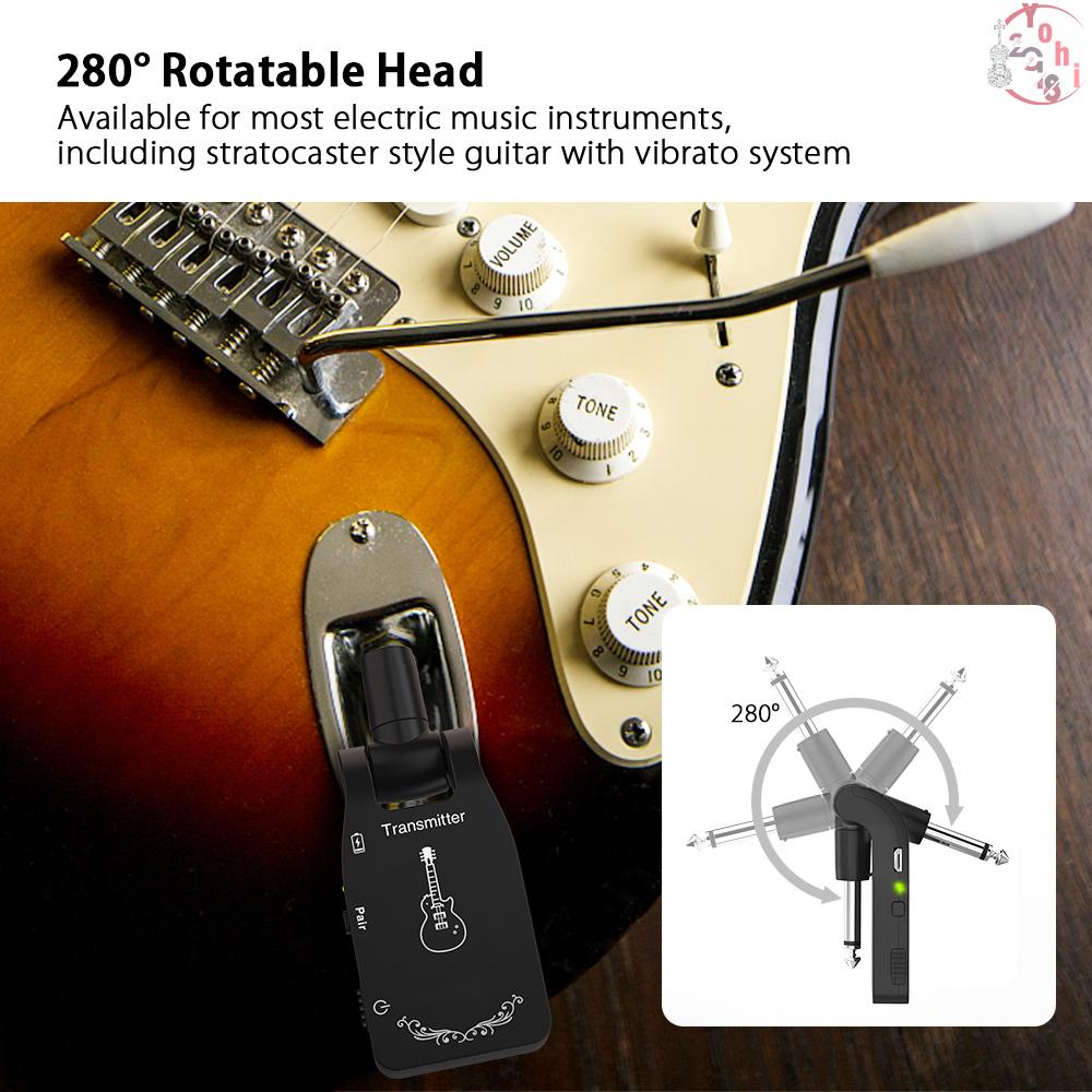 Hệ Thống Thu Phát Âm Thanh Không Dây 2.4g 6 Kênh Có Thể Sạc Lại Cho Đàn Guitar Điện