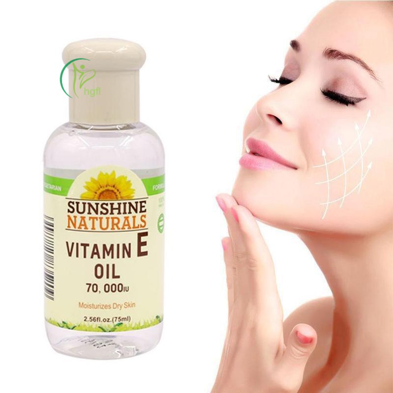 hgFl Natural Vitamin E Morning & Evening Essential Oil 75ML Skin Care Product for Anti Aging Improve Dullness