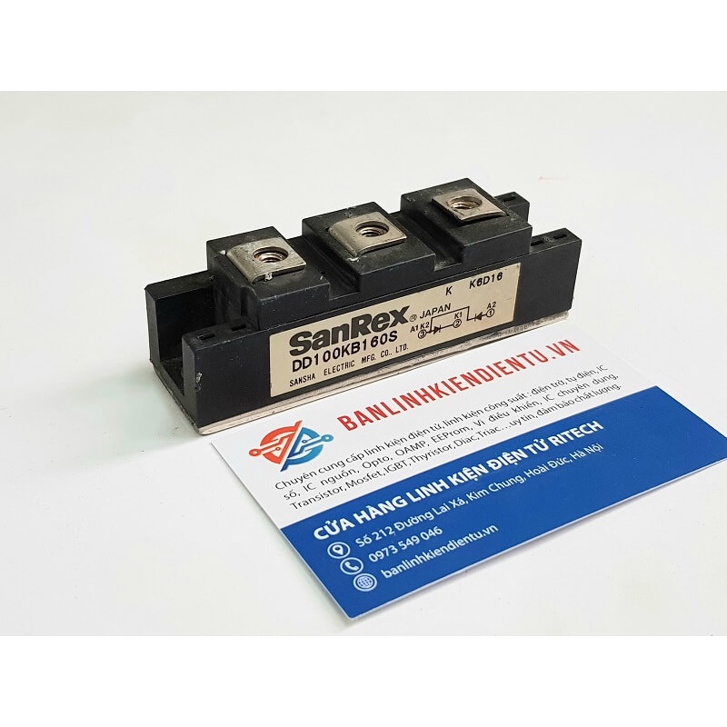 DD100KB160S Diode kép 100A 1600V (hàng tháo máy)