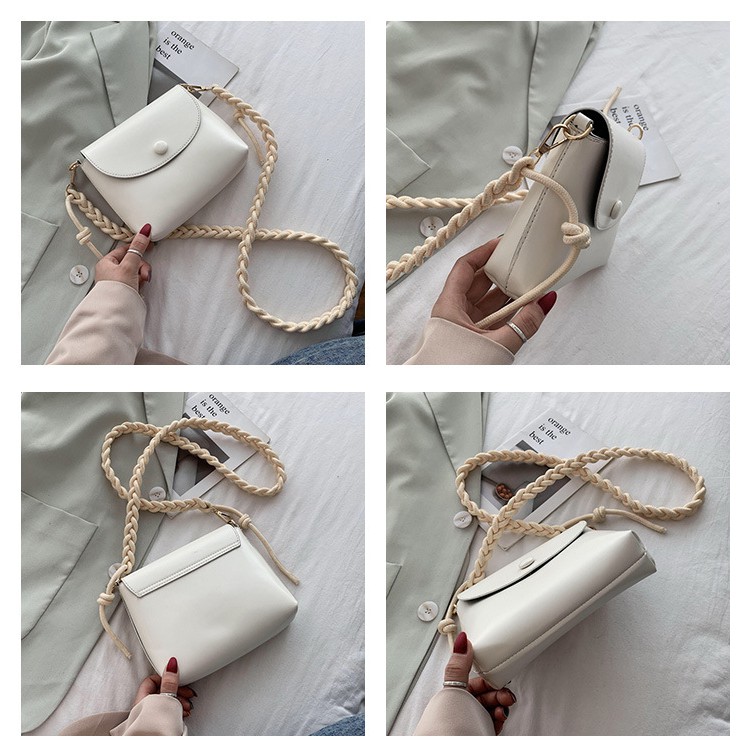 Túi đeo chéo nữ da trơn quai dây xoắn có khóa TT 30 | BigBuy360 - bigbuy360.vn