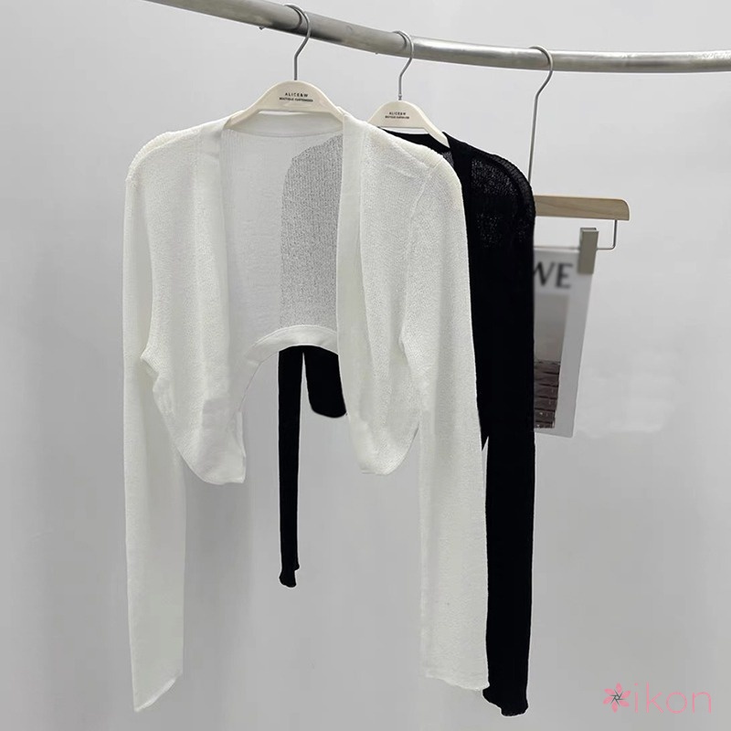 Áo Khoác Cardigan Chống Nắng Bằng Lụa Lạnh Mỏng Phong Cách Hàn Quốc