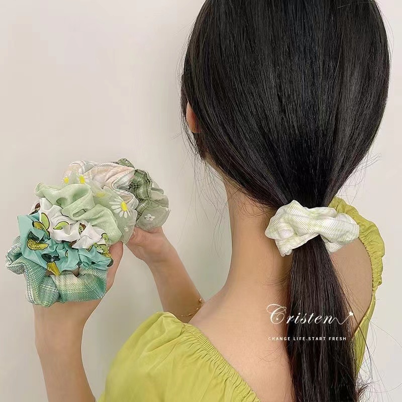 Dây Buộc Tóc Vải Co Giãn Dễ Thương Thời Trang Hàn Quốc Cho Nữ