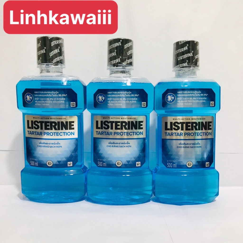 Nước Súc Miệng Listerine Tartar Protection 500ML Ngăn Ngừa Mảng Bám Sâu Răng