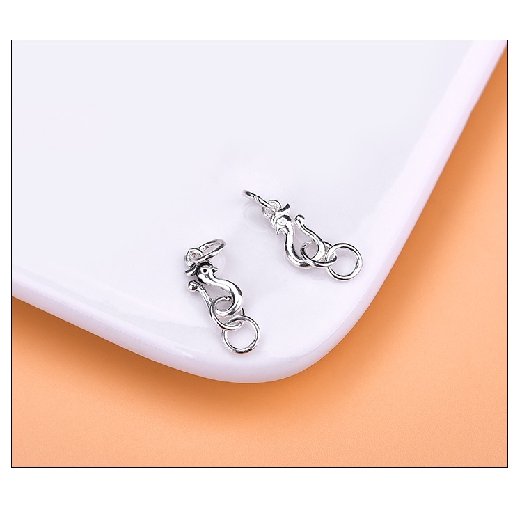 █diy゜ S925 Bạc●Phụ Kiện Móc Khóa Bạc 925 Hình Chim Phượng Hoàng Dùng Làm Trang Sức DIY