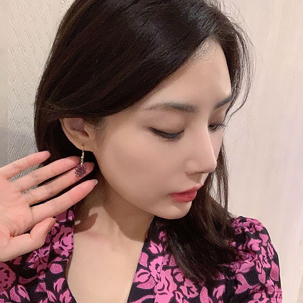 Bông Tai Hình Chùm Nho Phong Cách Hàn Quốc Cho Nữ