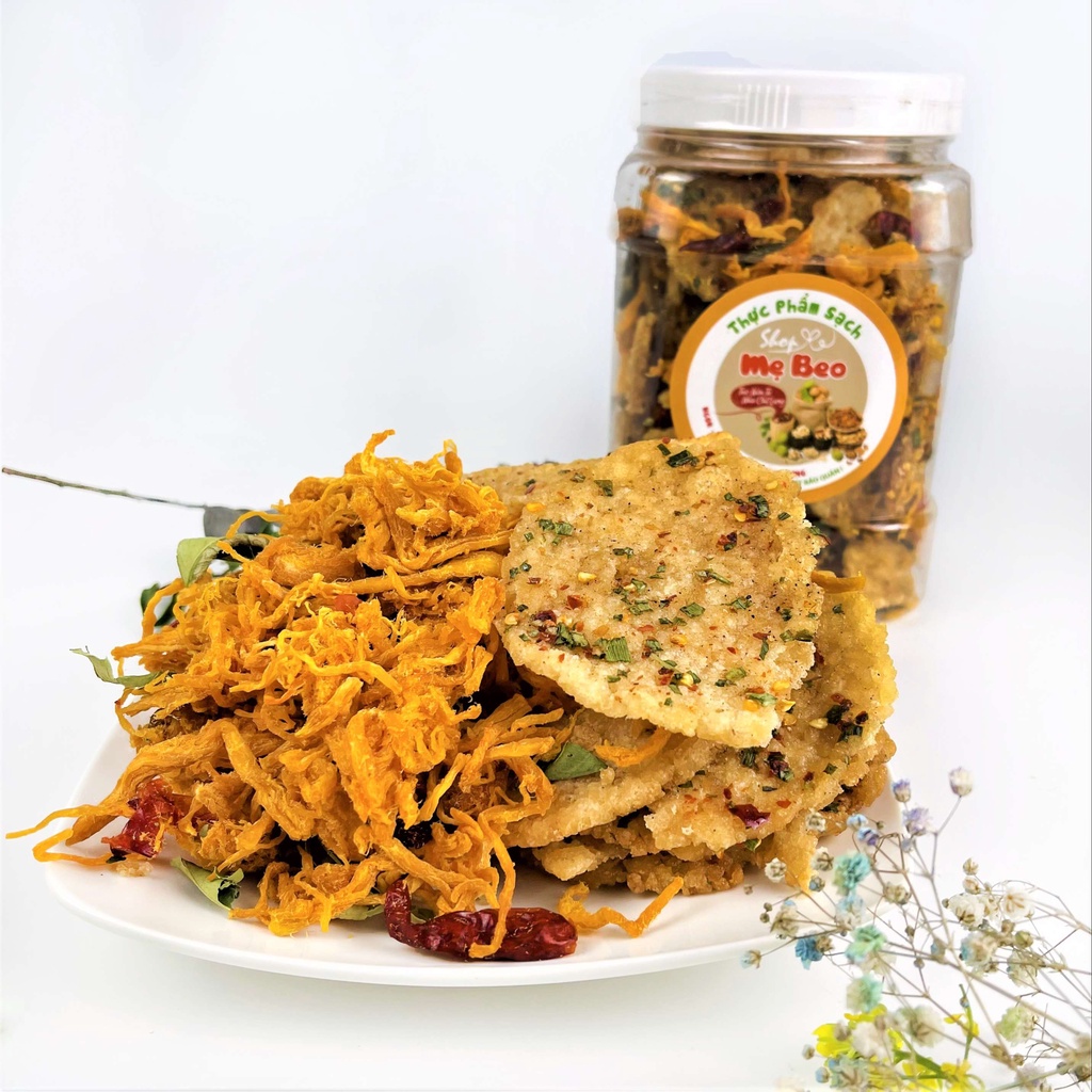 500Gr Cơm Cháy Lắc Khô Gà Ăn Vặt Shop Mẹ Beo