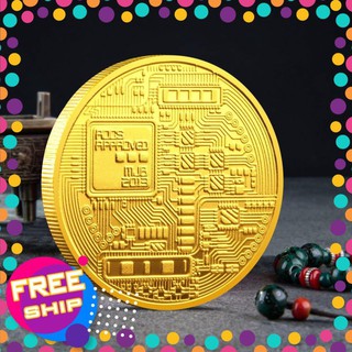 Đồng xu BITCOIN mạ vàng 24 làm quà tặng đồ lưu niệm nặng 30g