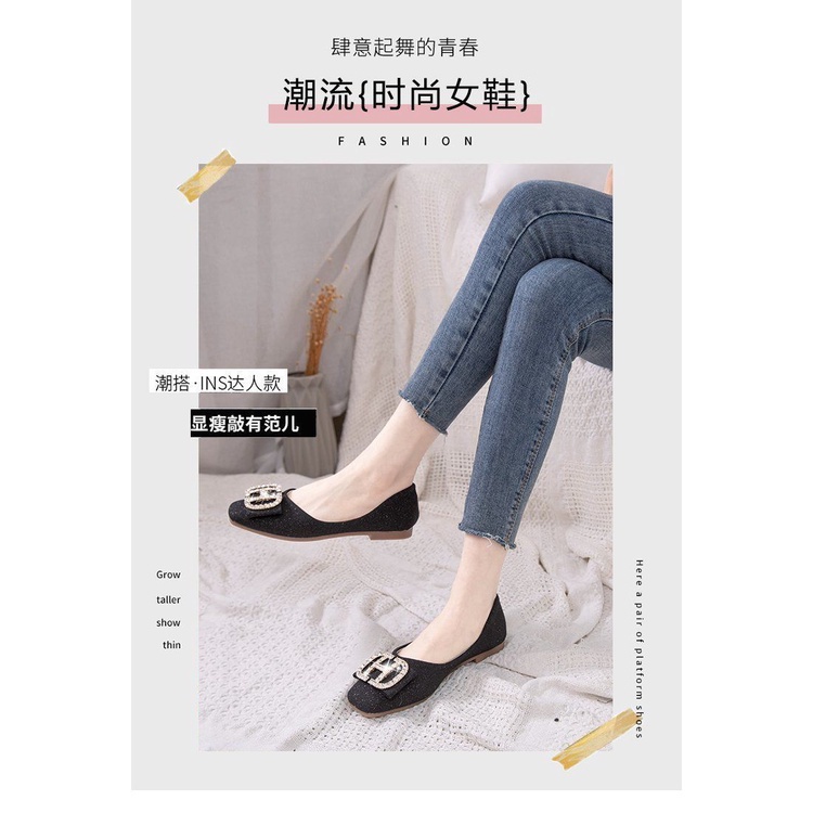 Giày Búp Bê Đế Mềm Mũi Vuông Thời Trang Xuân Hè Dành Cho Nữ 2023