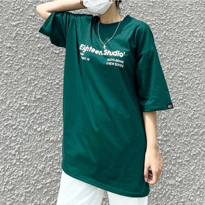 Áo thun phông nam nữ PINK tay lỡ form rộng EIGHTEEN STUDIO Unisex