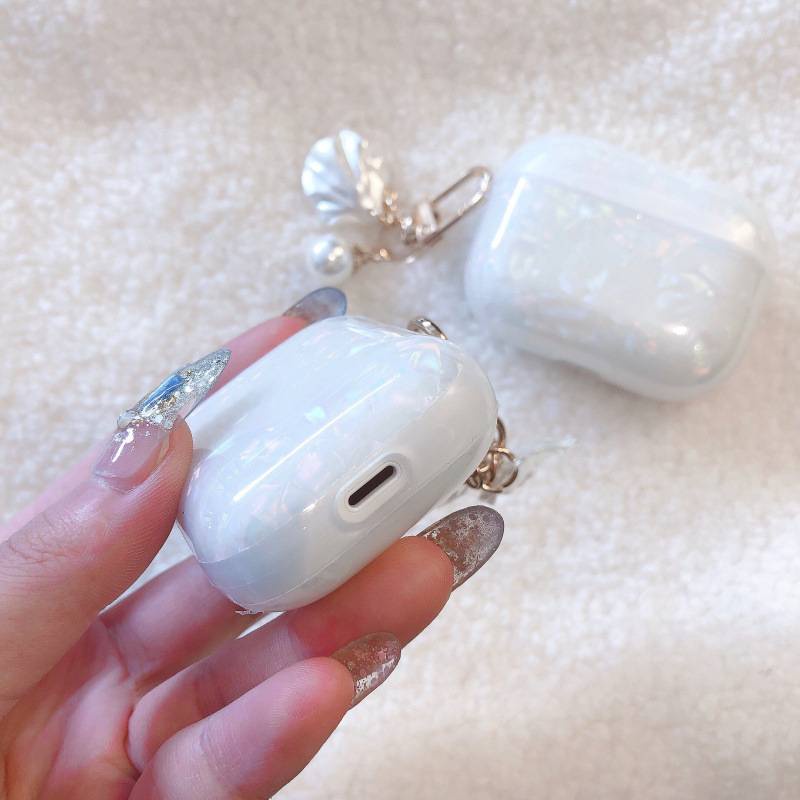 Vỏ đựng hộp sạc tai nghe SPRISE không dây họa tiết đá cẩm thạch và ngọc trai thích hợp cho Airpods 1/2/3 Pro