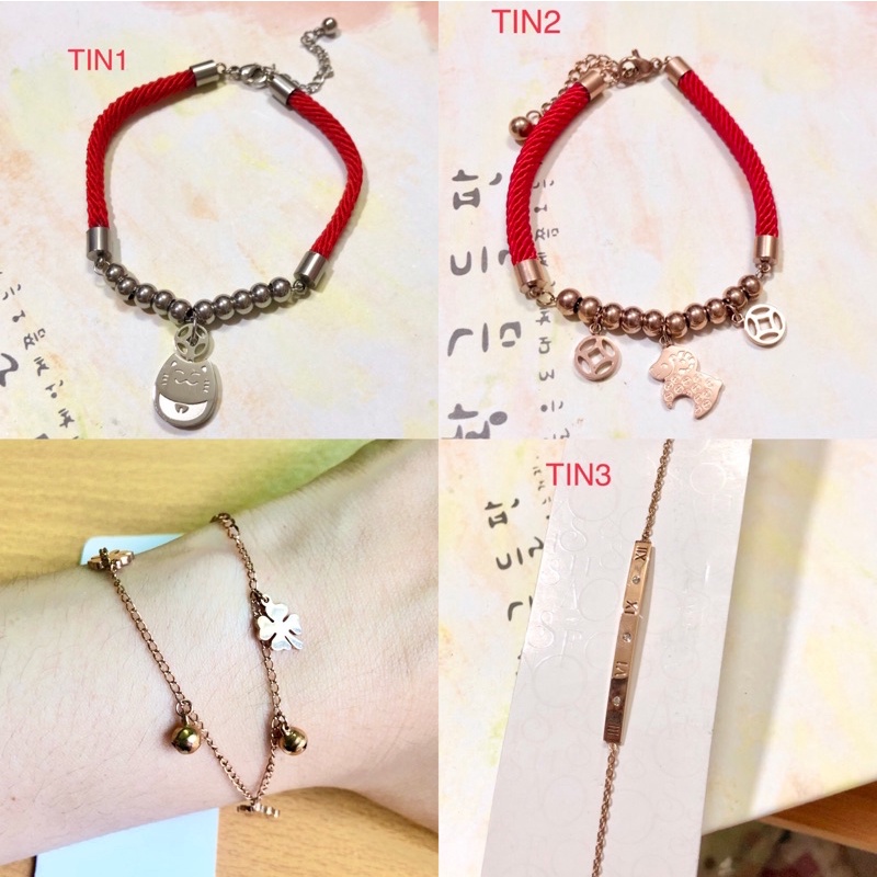 Vòng tay inox mạ vàng hàng trưng bày Sale