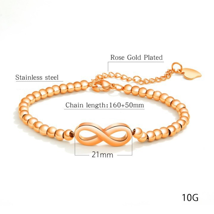 Lắc Tay Bi Vô Cực Titan Ko Đen TT 1962