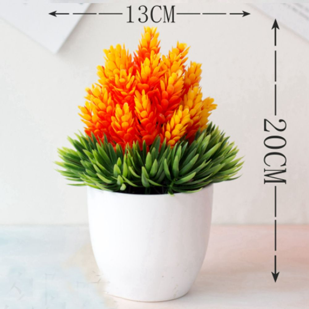 Chậu Hoa Giả Nhiều Màu Sắc Dùng Trang Trí Tiệc Cưới / Văn Phòng