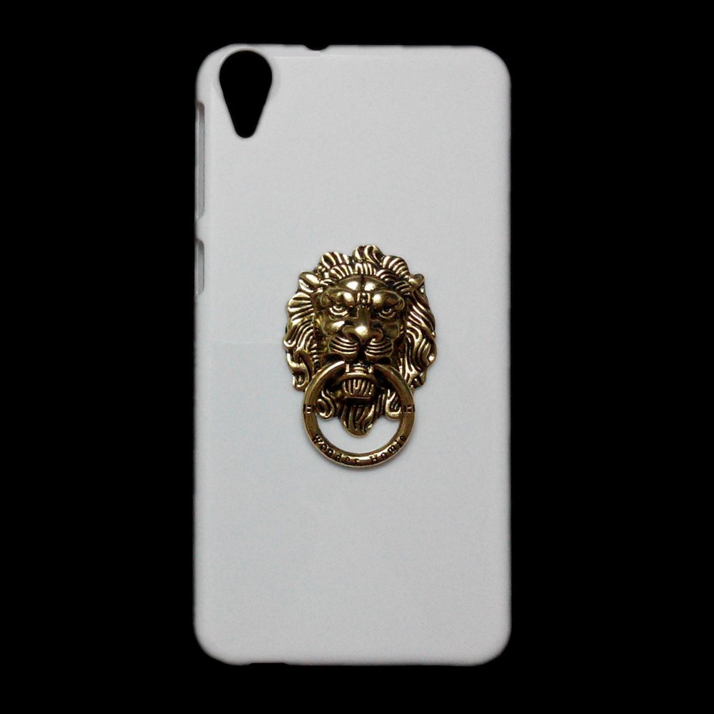 3D Metal Bronze Lion Head Ring Stand Holder Back Hard Phone Cover Case fo HTC Butterfly 3 One M7 M9 Plus A9 X9 E9 Desire 10 Pro 530 620 626 628 630 728 816 820 825 828 830 U11 U Ultra