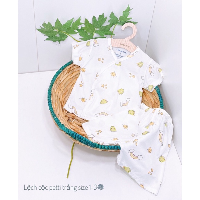 Bộ ngắn sơ sinh thun mát hoạ tiết nhiều mẫu cho bé