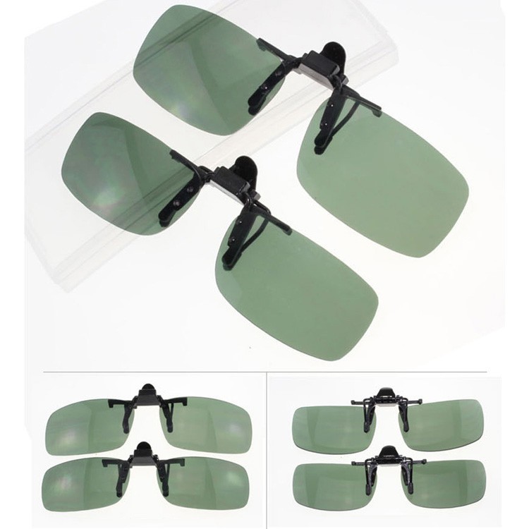 Tròng kính mát kẹp phân cực dành cho người bị cận đeo kính | BigBuy360 - bigbuy360.vn