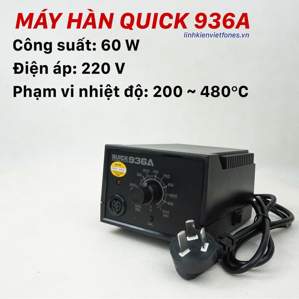 Máy hàn Quick 936A chính hãng - máy hàn thiếc chỉnh nhiệt