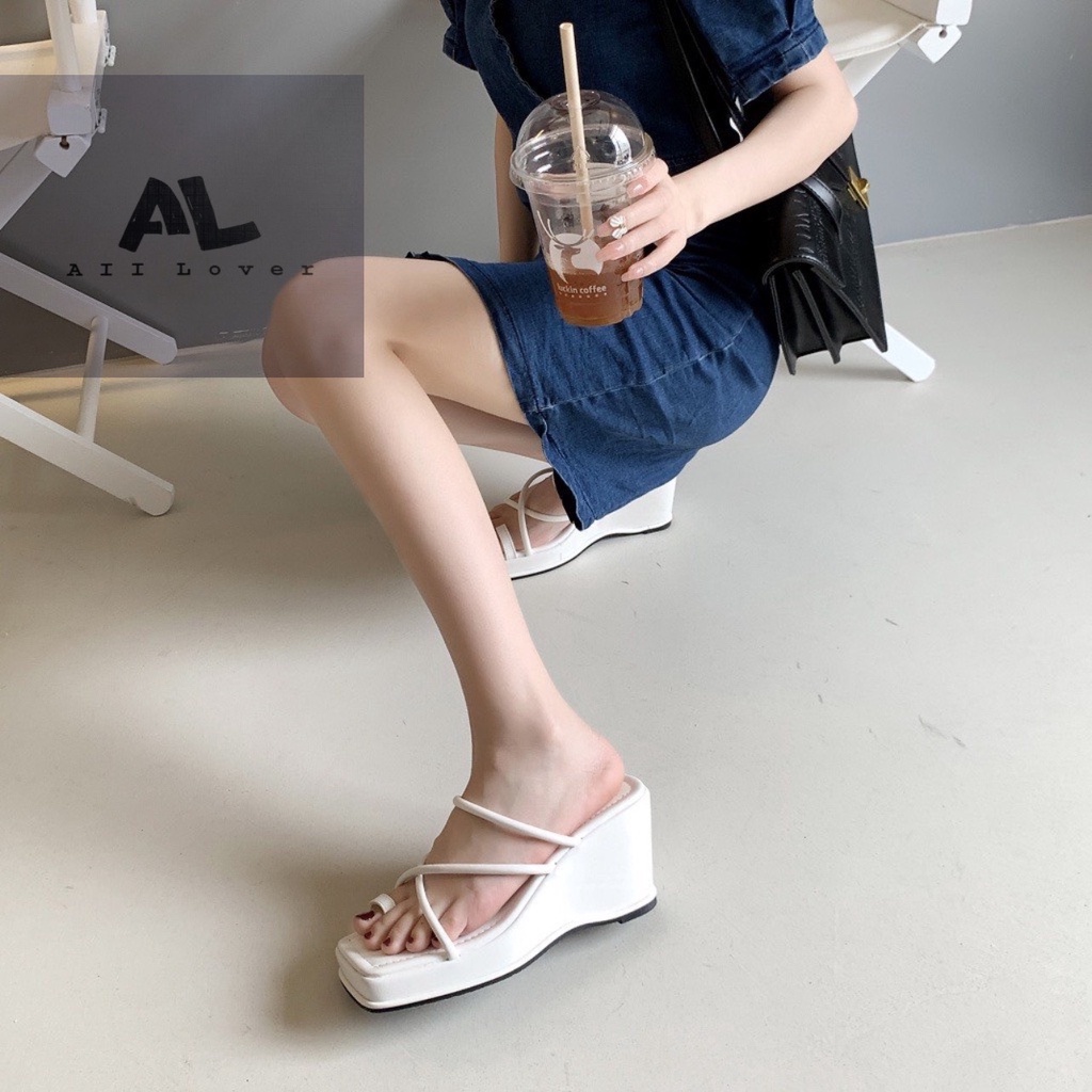 DÉP XUỒNG AI LOVER - DÉP THỜI TRANG PHONG CÁCH NỮ TÍNH QUAI NGANG DÂY MẢNH ĐẾ CAO 7 PHÂN AD200818