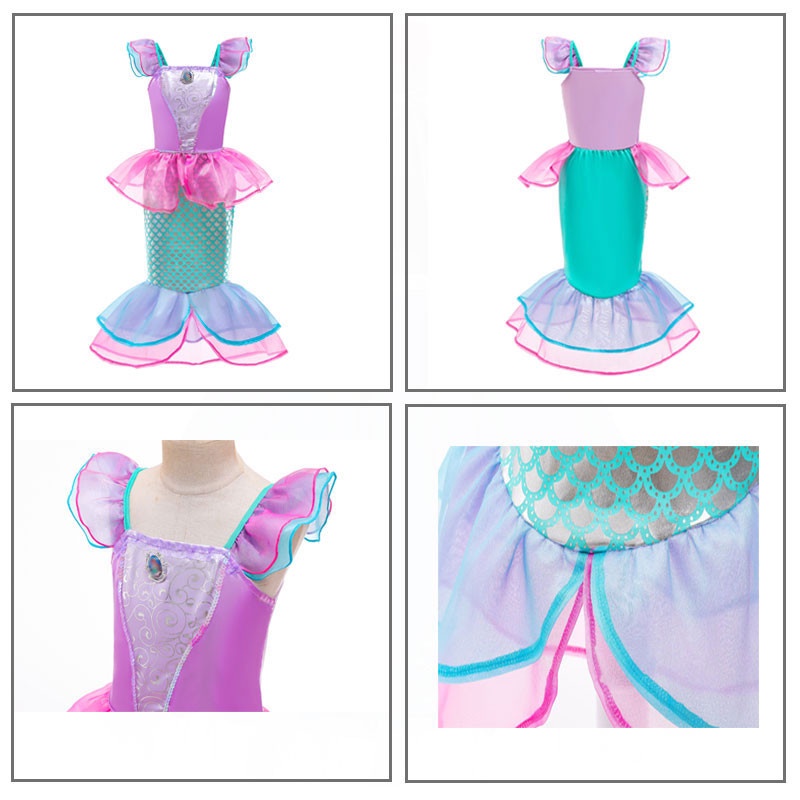 Đầm Hóa Trang Nàng Tiên Cá Xinh Xắn Cho Bé Gái